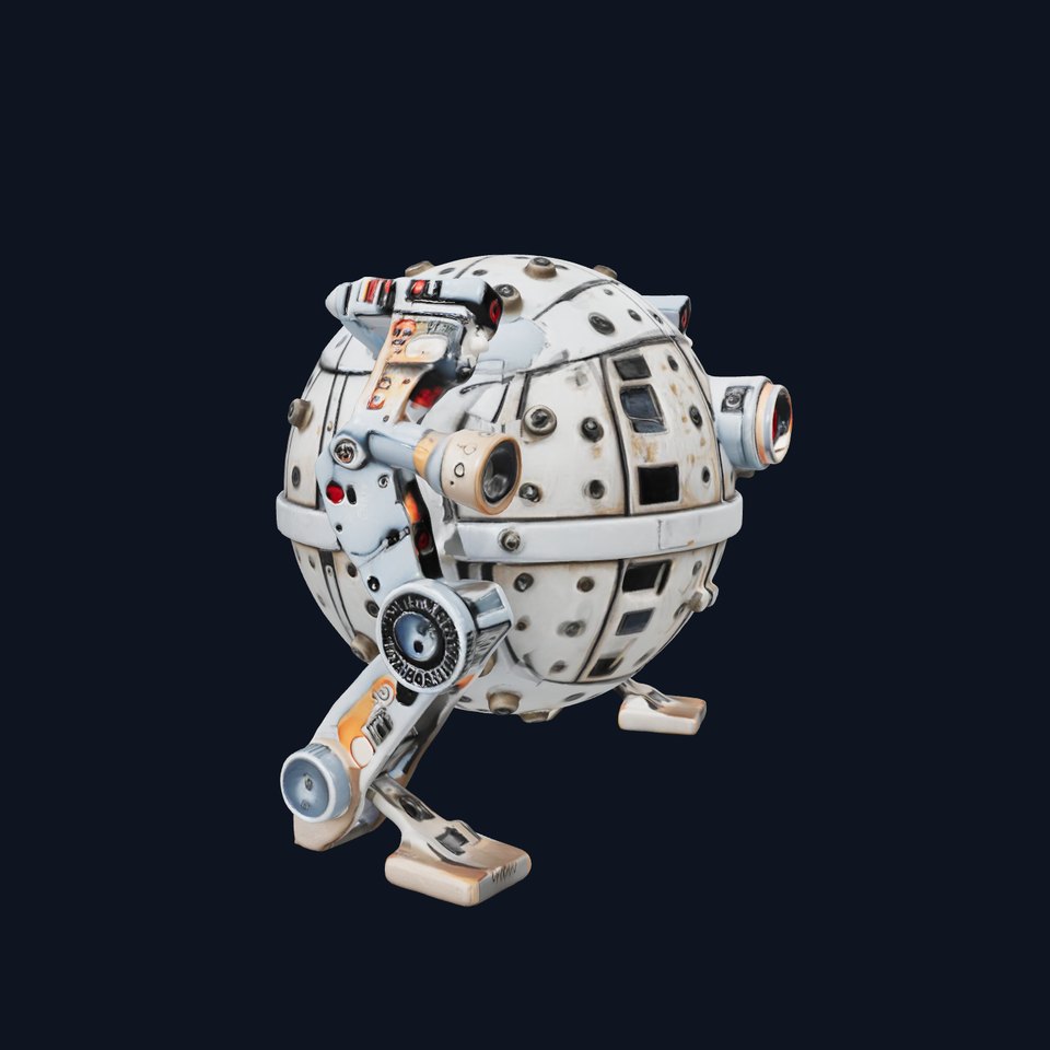 Futuristic Spherical Robot model pack